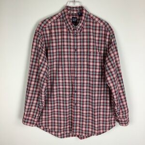 Vintage GAP Men's‎ Casual Button Down Plaid Long Sleeve Shirt L